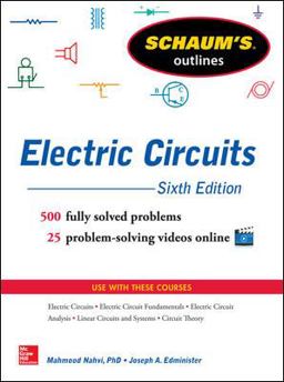 Schaum's Outline of Electric Circuits, 6th Edition 6th 9780071830454 Front Cover