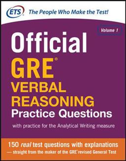 Official Gre Verbal Reasoning Practice Questions:  9780071834292 Front Cover