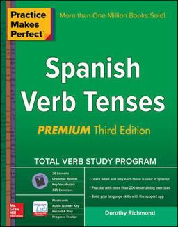 Practice Makes Perfect Spanish Verb Tenses, Premium 3rd Edition 3rd 9780071841856 Front Cover