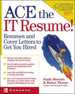 Ace the IT Resume!  9780072194036 Front Cover