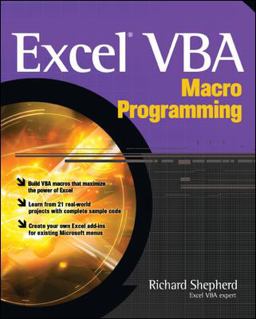 Excel VBA Macro Programming  9780072231441 Front Cover