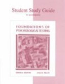 Student Study Guide for use with Foundations of Psychological Testing