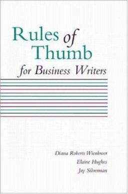 Rules of Thumb for Business Writers  9780072347463 Front Cover