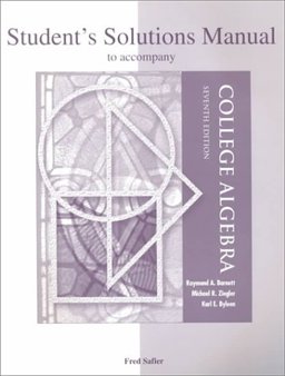Student's Solutions Manual to Accompany College Algebra