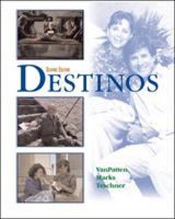 Destinos Student Edition W/Listening Comprehension Audio CD 2nd 9780072525366 Front Cover