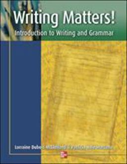 Writing Matters! Introduction to Writing and Grammar  9780072552799 Front Cover