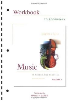 Workbook Music in Theory and Practice with Finale Software 7th 9780072845419 Front Cover