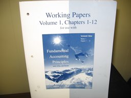 Working Papers Chapters 1-12 for Use with Fundamental Accounting Principles
