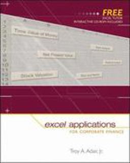 EXCEL APPLICATIONS F/CORP.FINA 1st 9780072931723 Front Cover
