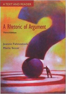 Rhetoric of Argument A Text and Reader 3rd 9780072938234 Front Cover