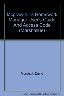McGraw-Hill's Homework Manager User's Guide and Access Code (Marshall6e)