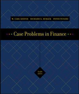 Case Problems in Finance 12th 9780072945515 Front Cover