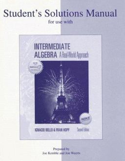 Intermediate Algebra Student's Solutions Manual