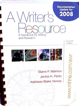 Writer's Resource : A Handbook for Writing and Research 2nd 9780072962093 Front Cover