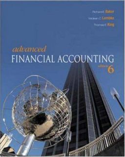 Advanced Financial Accounting: 6th 9780072977356 Front Cover