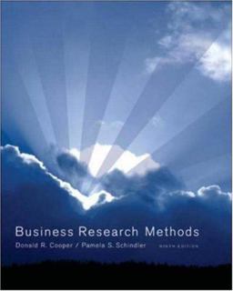 Business Research Methods 9th 2005 Revised  9780072979237 Front Cover