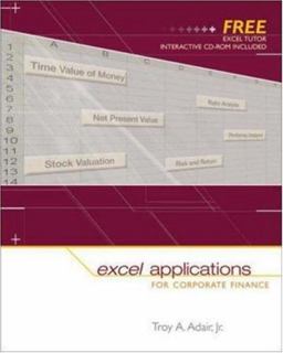 Excel Applications to Accompany Corporate Finance