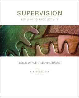 Supervision Key Link to Productivity 9th 9780073054391 Front Cover