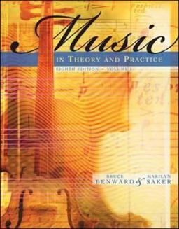 Music in Theory and Practice Volume 1 8th 9780073101873 Front Cover