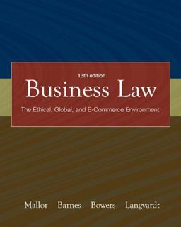 Business Law with OLC card and You Be the Judge DVD (Vol 1 &amp;2) 13th 9780073271392 Front Cover