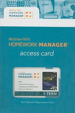 Homework Manager Passcode Card to accompany Financial Accounting Fundamentals