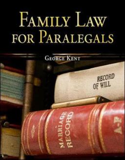 Family Law for Paralegals  9780073376974 Front Cover