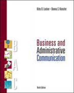 Business and Administrative Communication 9th 9780073377803 Front Cover
