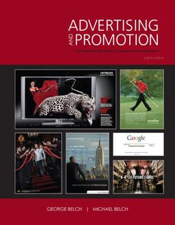 Advertising and Promotion An Integrated Marketing Communications Perspective 8th 9780073381091 Front Cover