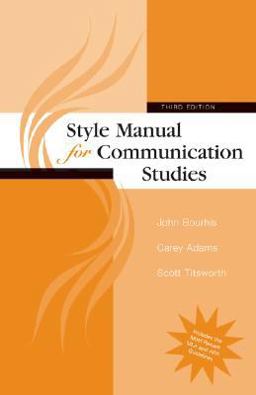 Style Manual for Communication Studies 3rd 9780073385051 Front Cover