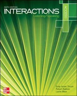Interactions Access Listening/Speaking 6th 9780073399546 Front Cover