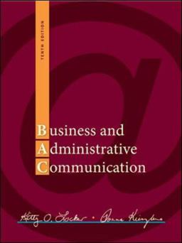 Business and Administrative Communication 10th 9780073403182 Front Cover