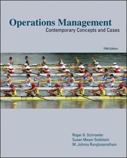 Operations Management Contemporary Concepts and Cases 5th 9780073403380 Front Cover