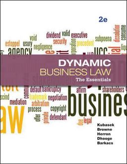Dynamic Business Law 2nd 9780073524979 Front Cover