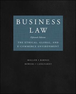 Business Law 15th 9780073524986 Front Cover