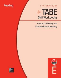 TABE Skill Workbooks Level e: Construct Meaning and Evaluate/Extend Meaning (10 Copies)