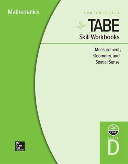 TABE Skill Workbooks Level d: Measurement, Geometry, and Spatial Sense - 10 Pack