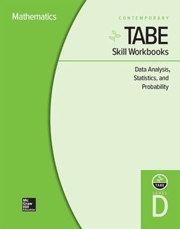TABE Skill Workbooks Level d: Data Analysis, Statistics, and Probability - 10 Pack