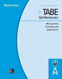 TABE Skill Workbooks Level a: Measurement, Geometry, and Spatial Sense - 10 Pack