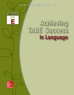 Achieving TABE Success in Language, Level e Workbook