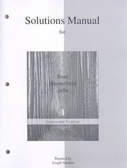 Solutions Manual to accompany Corporate Finance