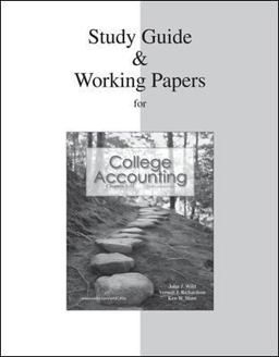 Study Guide and Working Papers for College Accounting
