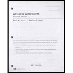 Wellness Worksheets (New Only)