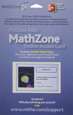 MathZone Access Card for College Algebra Essentials