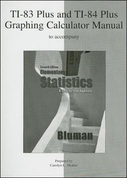 TI-83 Plus and TI-84 Plus Graphing Calculator Manual to accompany Elementary Statistics