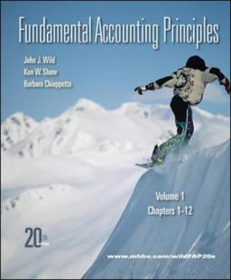 Fundamental Accounting Principles, Chapters 1-12 20th 9780077338251 Front Cover