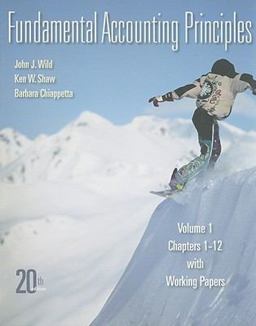 Fundamental Accounting Principles - Chapters 1-12 20th 9780077338268 Front Cover