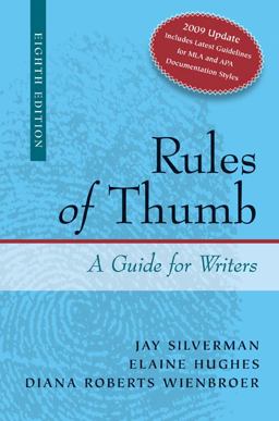 Rules of Thumb A Guide for Writers 8th 9780077397098 Front Cover