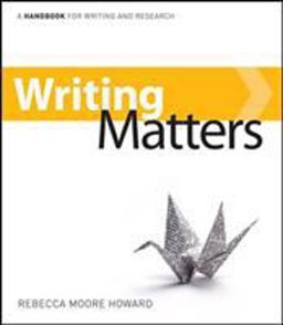 Writing Matters A Handbook for Writing and Research  9780077429645 Front Cover