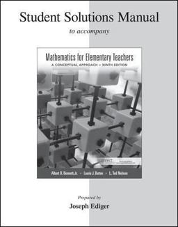 Student Solutions Manual for Mathematics for Elementary Teachers 9th 9780077430900 Front Cover