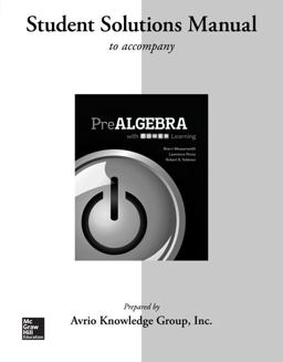 Student Solutions Manual for Prealgebra with P. O. W. E. R. Learning